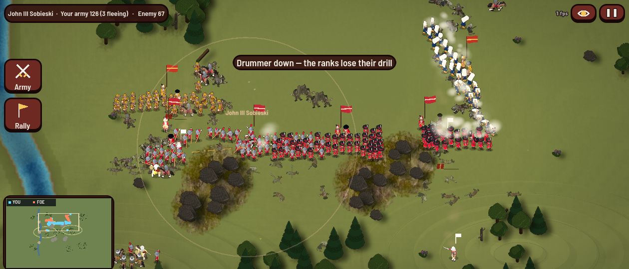 A line breaks